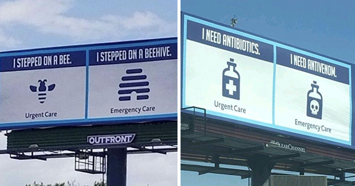 Hospital Informs People About The Difference Between Urgent And Emergency Care In Delightful Ads (4 Pics)