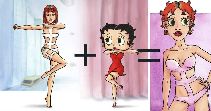 I Illustrated What Would Happen If Famous Cartoon Characters Fused Together (16 New Pics)
