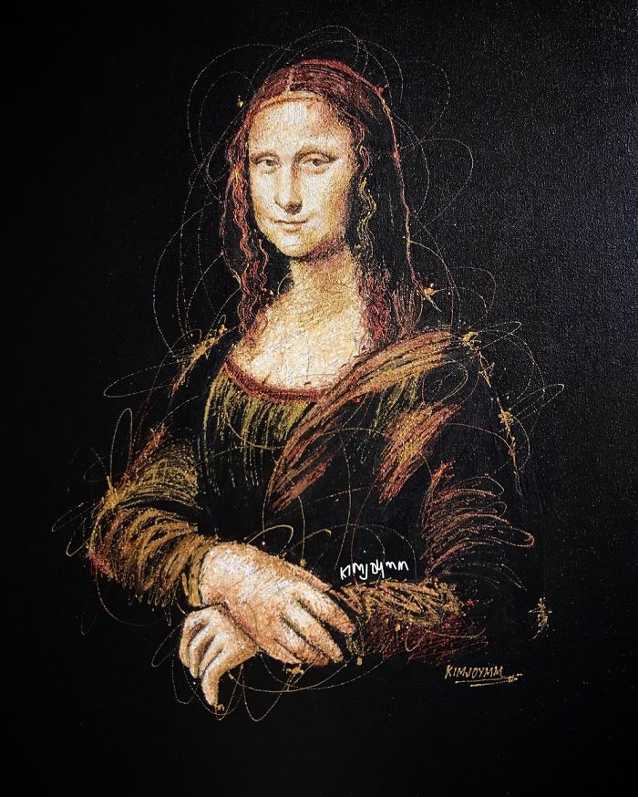 Nurse Used Syringes To Paint Mona Lisa