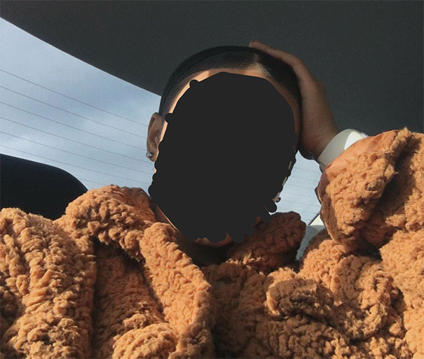 Had To Double Check. This Girl's Coat Looks Like A Bunch Of Forbidden Fried Chickens