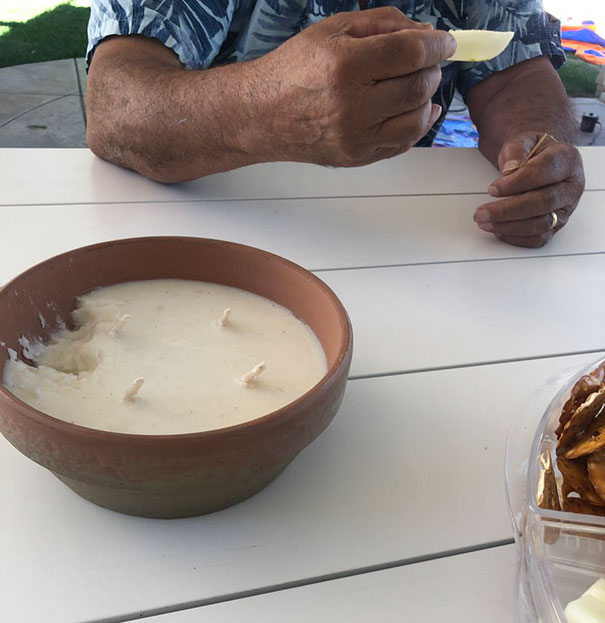 I Literally Cannot Breathe. My Grandpa Thought This Candle Was A Veggie Dip