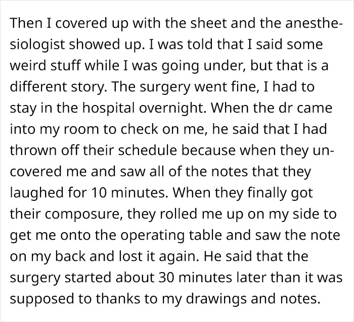 Doctors Postpone Guy's Surgery Because They Needed Time To Stop Laughing After Finding All Of His Body Drawings Doctors Postpone Guy's Surgery Because They Needed Time To Stop Laughing After Finding All Of His Body Drawings