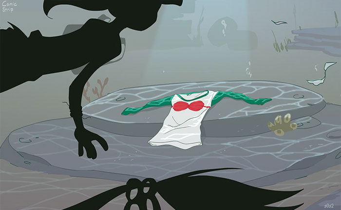 Artist Imagines A Little Mermaid Living In The XXI Century And It's Depressing Artist Imagines A Little Mermaid Living In The XXI Century And It's Depressing