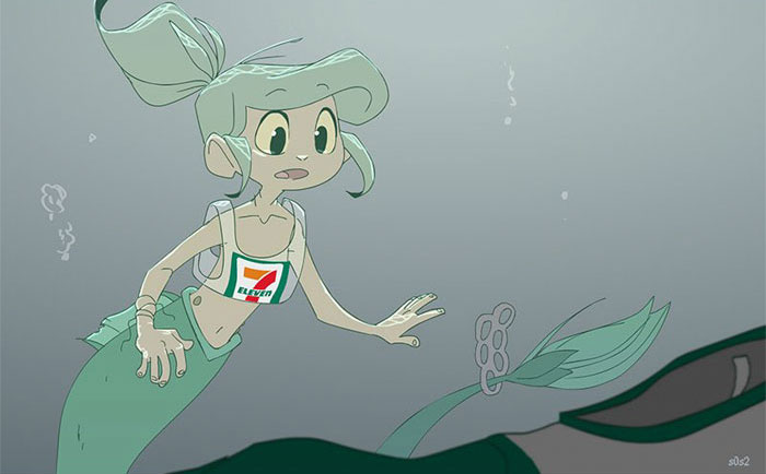 Artist Imagines A Little Mermaid Living In The XXI Century And It's Depressing Artist Imagines A Little Mermaid Living In The XXI Century And It's Depressing