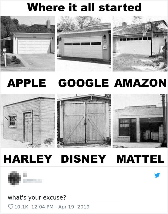 Someone Asks "What's Your Excuse" With 'Billionaire Beginnings' Pic, Gets 15 'Real World' Replies Someone Asks "What's Your Excuse" With 'Billionaire Beginnings' Pic, Gets 15 'Real World' Replies