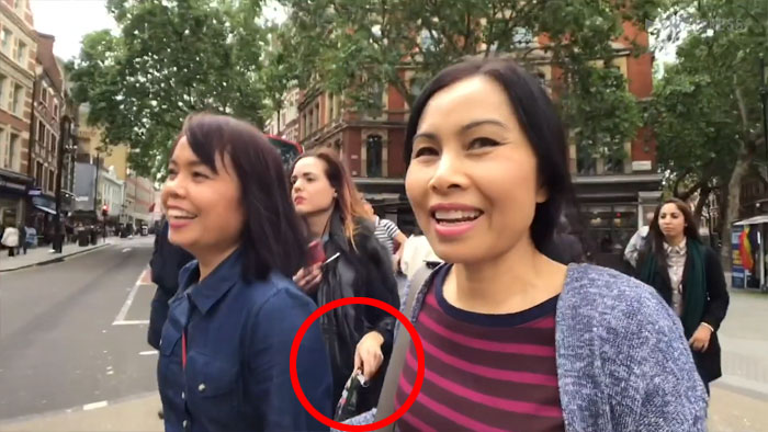 Tourist Gets Pickpocketed In London, Realises She Filmed The Female Gang Doing It