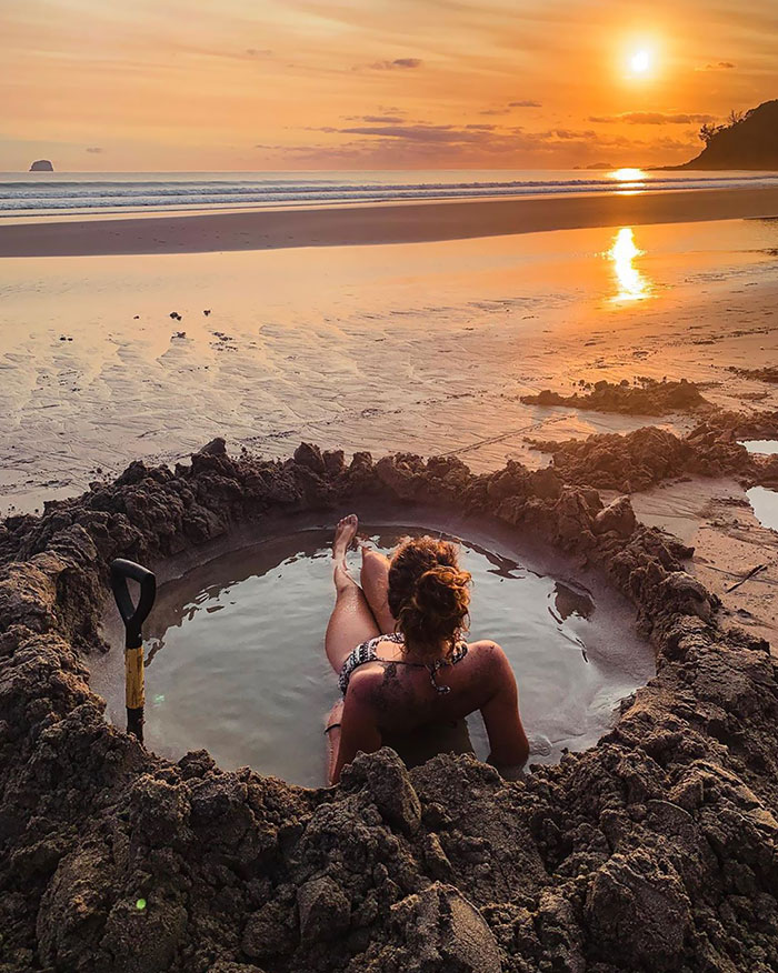 Hot Water Beach Around The Coromandel Peninsula