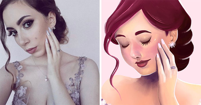 I Noticed That I’ve Been Drawing The Same Face And Features, So I Decided To Turn My Followers Into Illustrated Characters