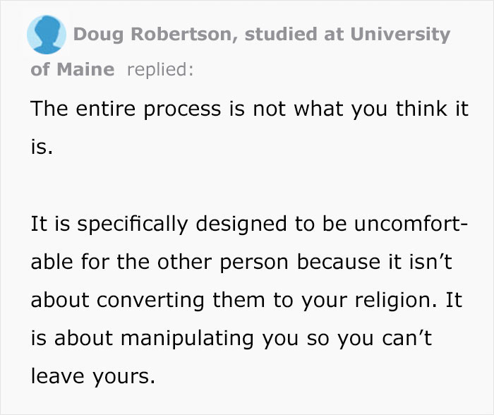 Person Asks Why People Don't Like Their 'Word Of God', Gets To Learn They're Being Brainwashed