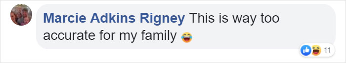 Social media comment praising the hilariously accurate Southern version of zodiac signs with an emoji reaction.