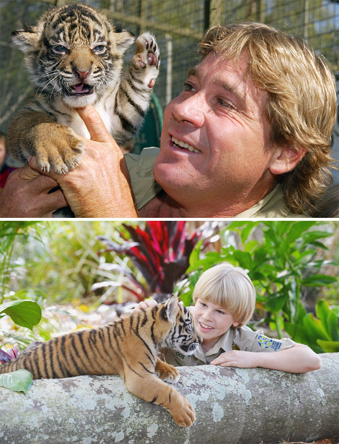 11 Pics Comparing Father And Son Irwins That Prove The Apple Does Not Fall Far From The Tree 11 Pics Comparing Father And Son Irwins That Prove The Apple Does Not Fall Far From The Tree