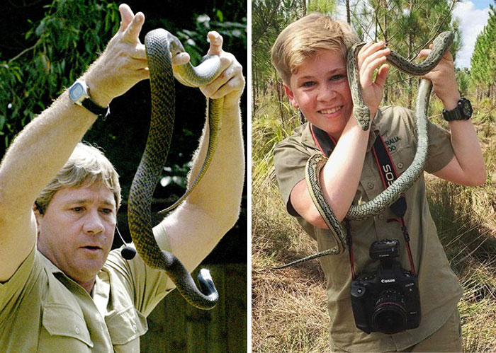 11 Pics Comparing Father And Son Irwins That Prove The Apple Does Not Fall Far From The Tree 11 Pics Comparing Father And Son Irwins That Prove The Apple Does Not Fall Far From The Tree