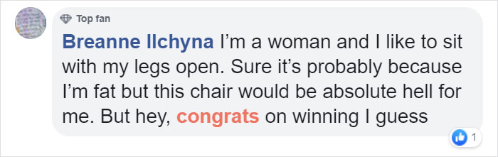 Feminist Designs A Chair That Prevents Manspreading, Wins A Design Award Feminist Designs A Chair That Prevents Manspreading, Wins A Design Award