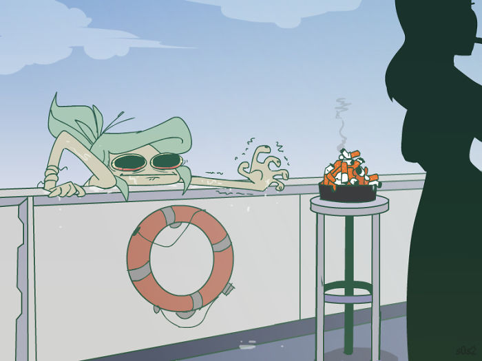 Artist Imagines A Little Mermaid Living In The XXI Century And It's Depressing