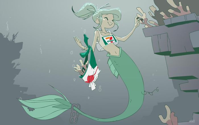 Artist Imagines A Little Mermaid Living In The XXI Century And It's Depressing Artist Imagines A Little Mermaid Living In The XXI Century And It's Depressing
