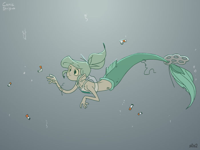 Artist Imagines A Little Mermaid Living In The XXI Century And It's Depressing Artist Imagines A Little Mermaid Living In The XXI Century And It's Depressing