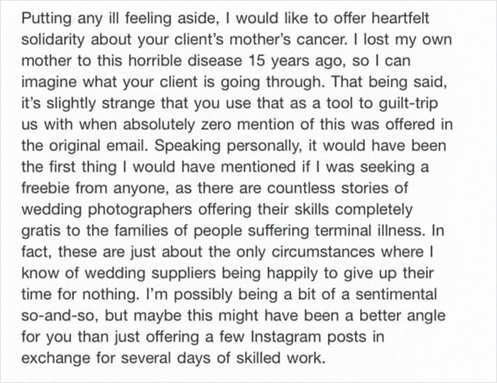 ‘Influencer’ Bride With 55K Followers Tries To Get Wedding Shot For Free, Photographers Destroy Her With Sarcastic Response