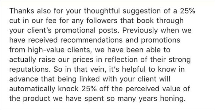 ‘Influencer’ Bride With 55K Followers Tries To Get Wedding Shot For Free, Photographers Destroy Her With Sarcastic Response ‘Influencer’ Bride With 55K Followers Tries To Get Wedding Shot For Free, Photographers Destroy Her With Sarcastic Response