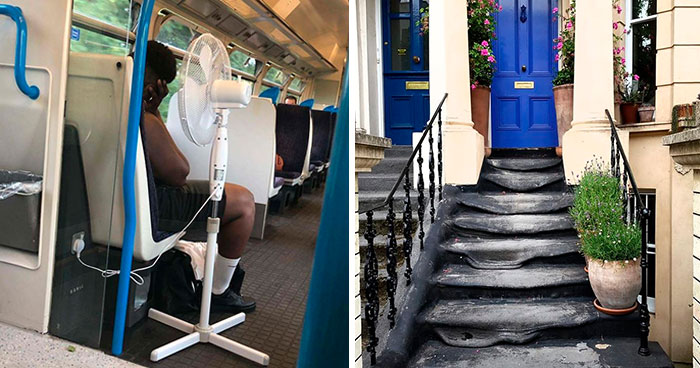 Así reacciona la gente de Gran Bretaña ante la rompedora ola de calor (25 fotos)