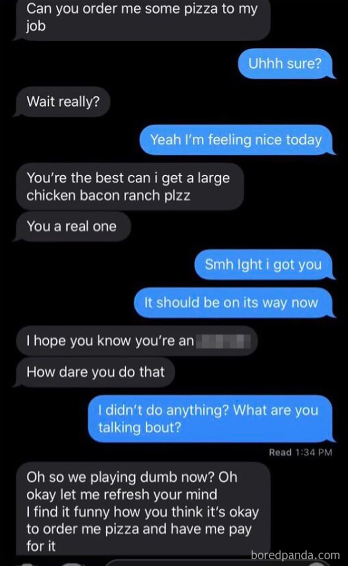 I Have To Pay For My Food?