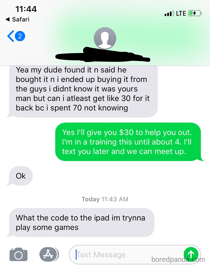 Some Dude Stole My Fiances iPad Out Of His Car. This Is The Current Situation