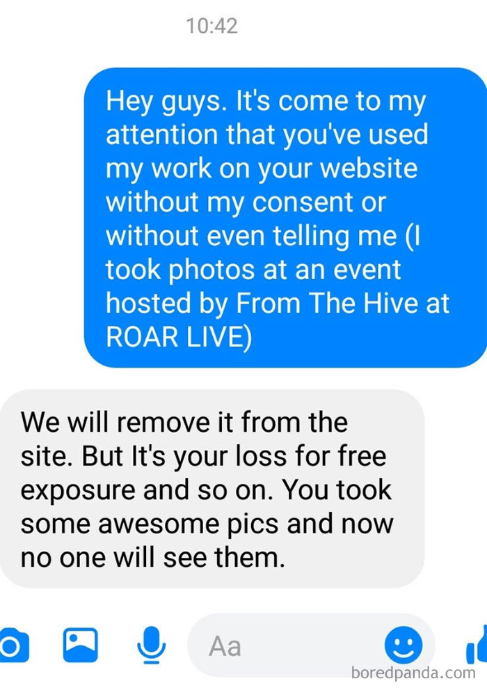 Your Lost For Free Exposure!