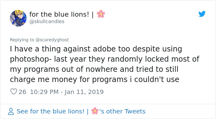 Person Tired Of Adobe Increasing The Prices Of Their Programs Posts List Of Free Alternatives