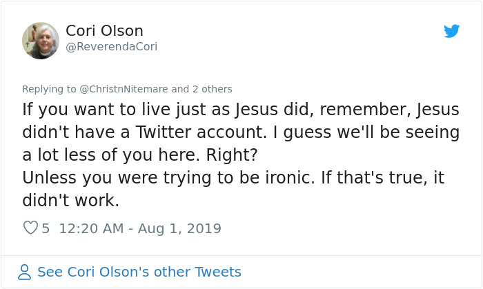 26 Responses People Had To This Anti-Vaxxer Proudly Wearing A 'Jesus Wasn’t Vaccinated' T-Shirt 26 Responses People Had To This Anti-Vaxxer Proudly Wearing A 'Jesus Wasn’t Vaccinated' T-Shirt