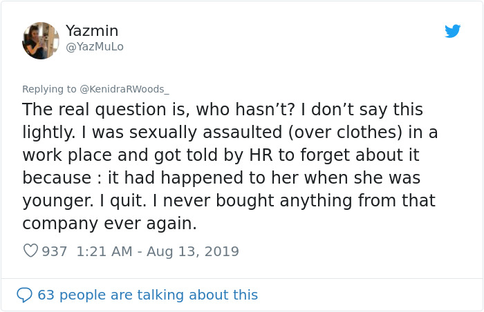 Women Are Sharing Their Assault Stories And It's Shocking How Common It Is (20 Tweets) Women Are Sharing Their Assault Stories And It's Shocking How Common It Is (20 Tweets)