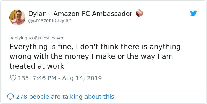 Twitter Users Get Suspicious Over Many Tweets From Amazon Employees That Promote Their Working Conditions