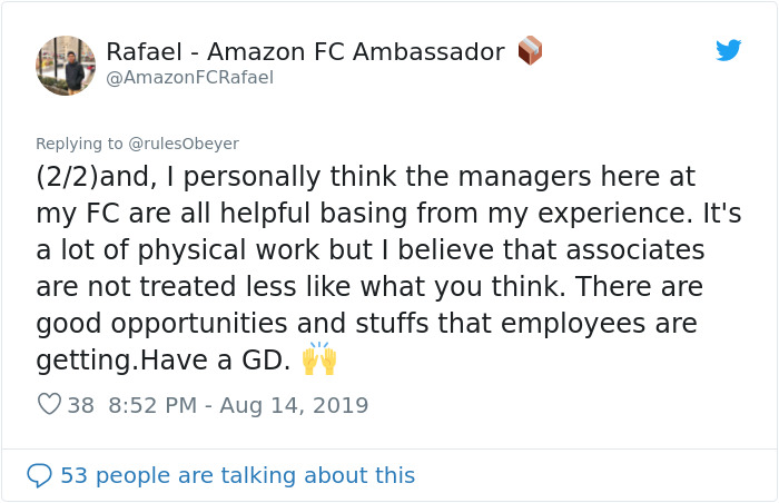 Twitter Users Get Suspicious Over Many Tweets From Amazon Employees That Promote Their Working Conditions