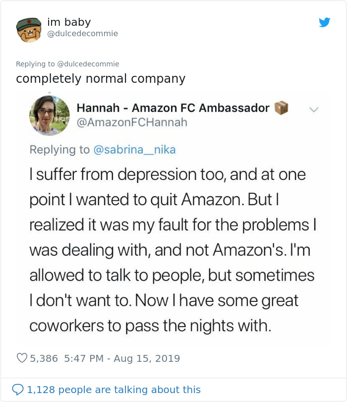 Twitter Users Get Suspicious Over Many Tweets From Amazon Employees That Promote Their Working Conditions Twitter Users Get Suspicious Over Many Tweets From Amazon Employees That Promote Their Working Conditions