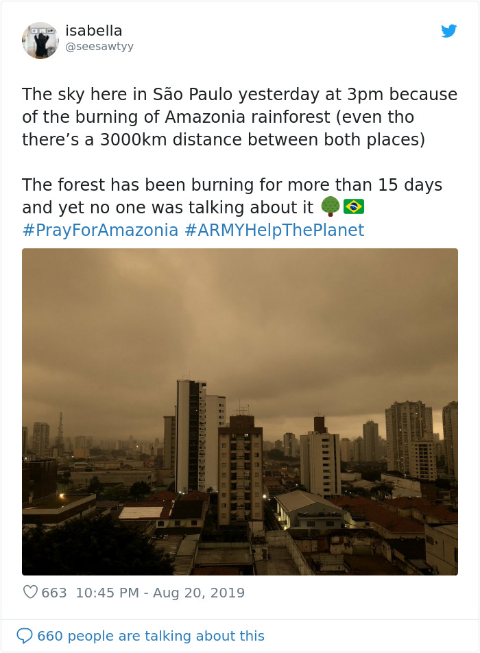 People Share Apocalyptic Photos Of Sao Paulo Which Went Pitch Black During Daytime From Amazon Fires