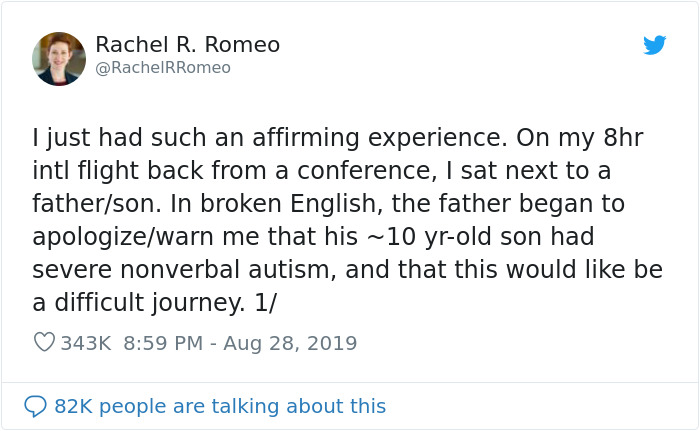 Speech Pathologist Sits Next To Autistic Boy For 8 Hours During Flight, Is Able To Make Incredible Progress On Communication