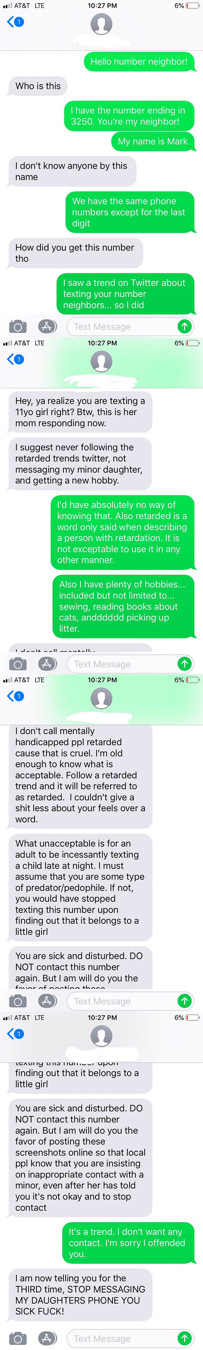 Text Your Number Neighbor They Said... It’ll Be Fun They Said...