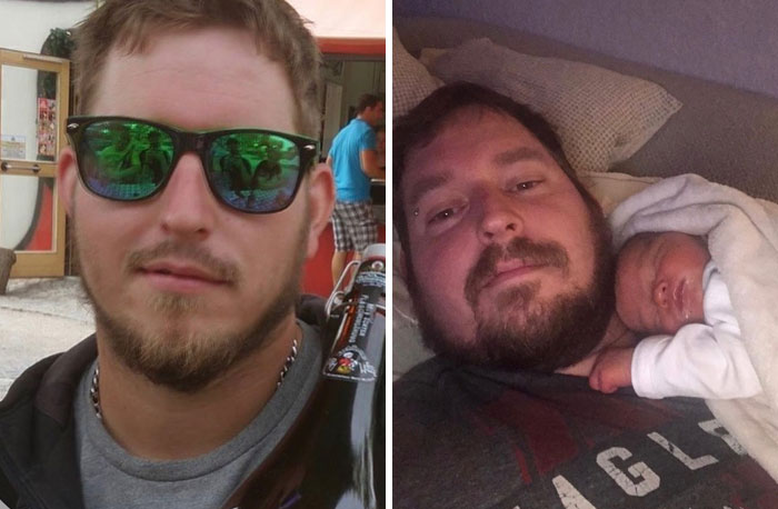 My Man’s Been Resting Precious Cargo On That Shoulder For Years! Unfortunately The New Cargo Occasionally Spits Up On It