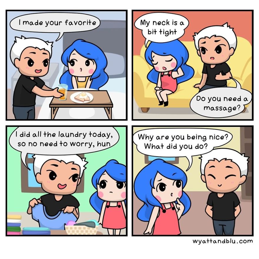 30 Cute & Funny Comics About Relationships And Daily Life