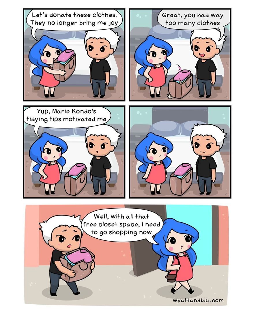 30 Cute & Funny Comics About Relationships And Daily Life