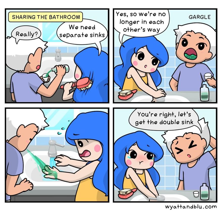 30 Cute & Funny Comics About Relationships And Daily Life