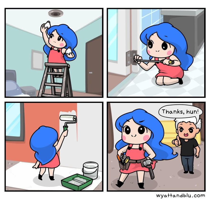 30 Cute & Funny Comics About Relationships And Daily Life