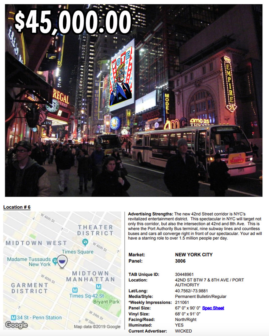 I'm Trying For A 2nd 'Trump+they Live' Public Art Billboard!