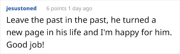 Comment supporting ex-skinhead's decision to remove racist tattoos after fatherhood.