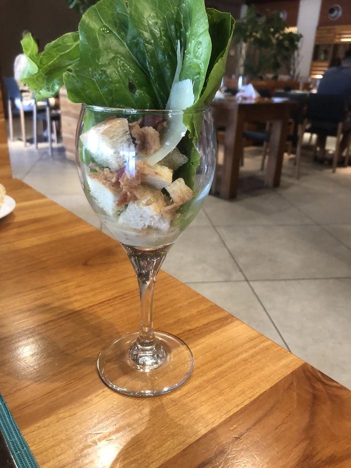 A Caesar Salad At A Resort In Costa Rica. While All The Parts Taste Good, How To Eat It Is Escaping Me....
