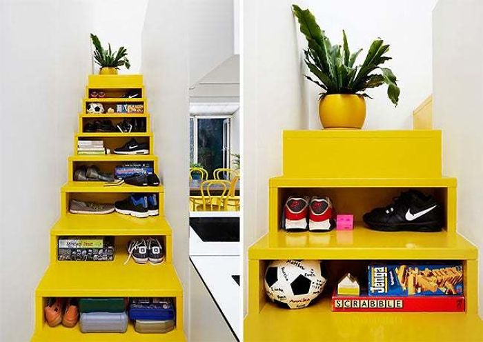 "Extra Storage" Stairs Are A Tripping Hazard Deathtrap