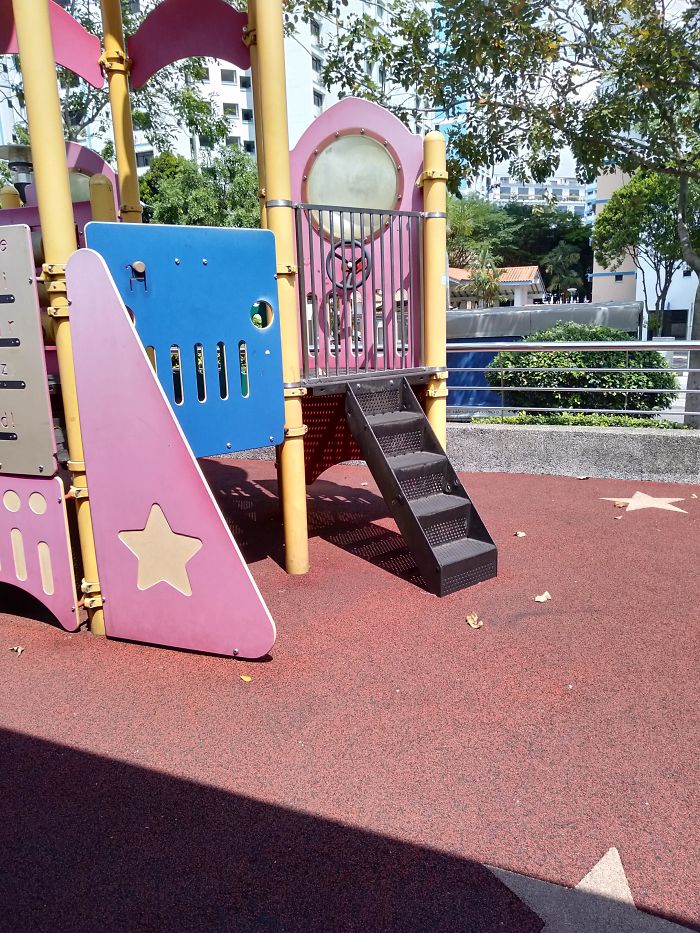 Legit Saw A Kid Walk Up The Stairs And Stared At The Gate