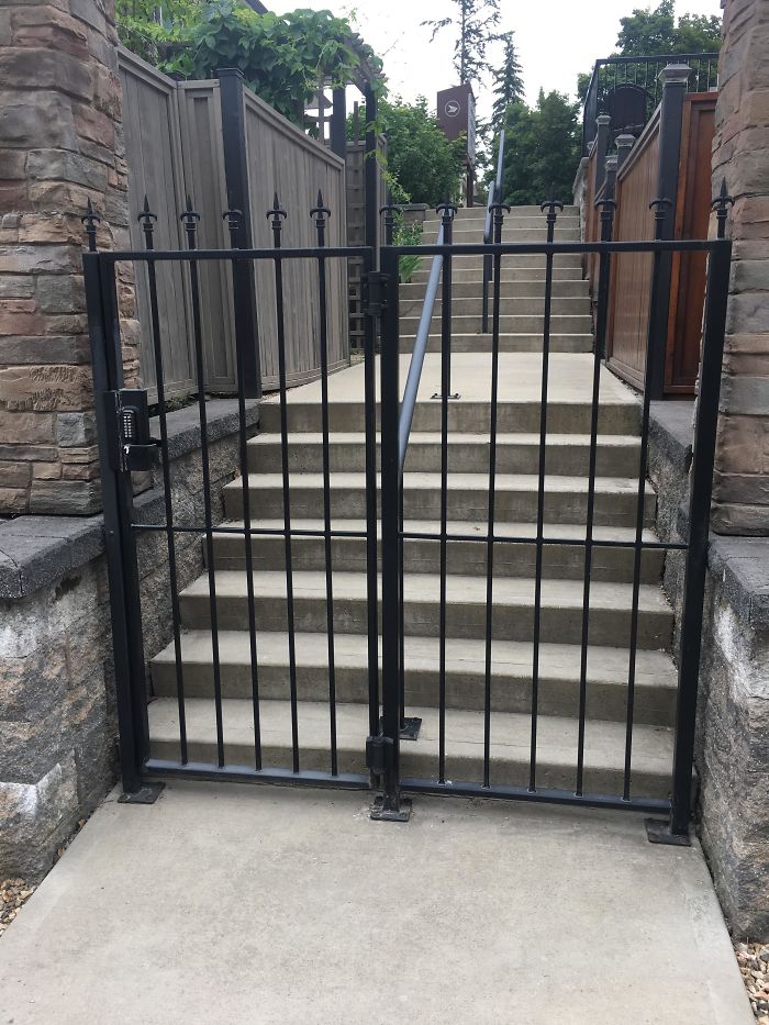 Only The Left Side Opens Leaving The Right Side Of The Stairs Useless