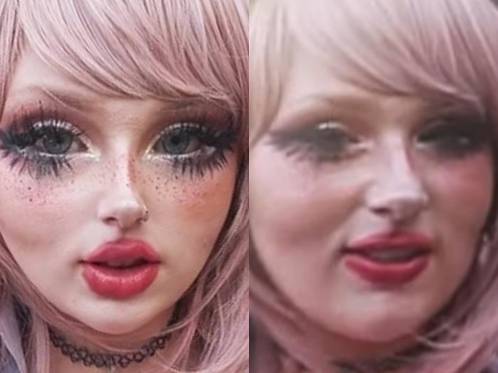 Claims To Naturally Look Like The Picture On The Left. Picture On The Right Is From A Tagged Video