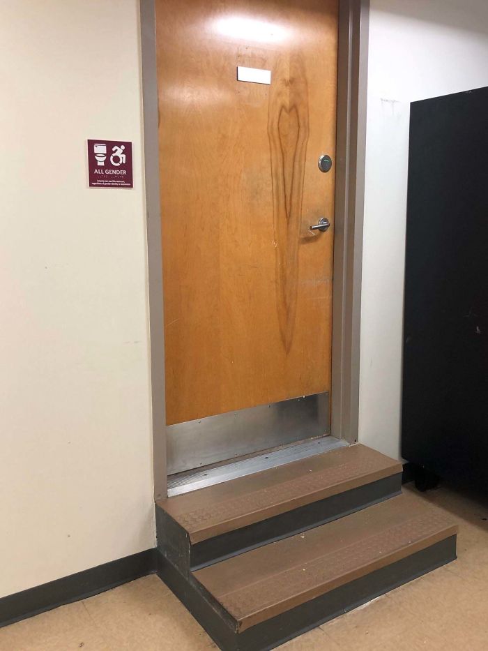 In Today’s Episode Of Making “Wheelchair-Accessible” Spaces Inaccessible To Wheelchairs...