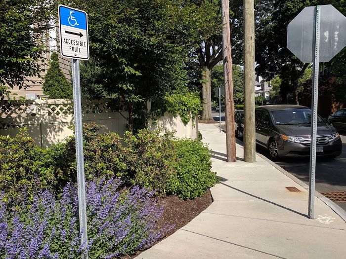 This Recently Installed Wheelchair Accessible Route In My Neighborhood.