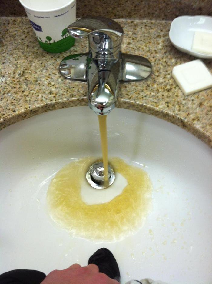 Hotel In North Carolina, And The Shower Gave Your Skin A Nice Bronze Coloring